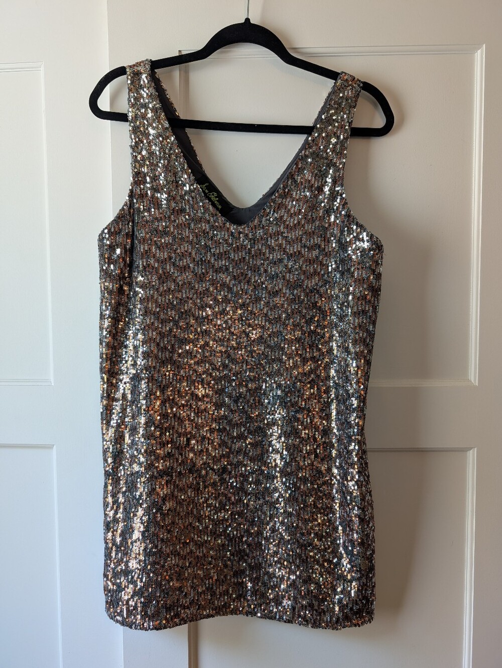 Mixed Metal Sequin Sam Edelman Tank Dress XS